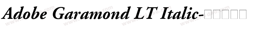 Adobe Garamond LT Italic字体转换